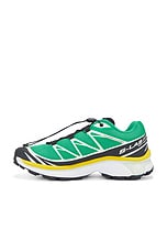 Salomon XT-6 Sneaker in Bright Green, Black, & Sulphur Spring, view 5, click to view large image.