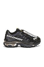 Salomon XT-4 Og Sneakers in Black, Ebony, & Silver Metallic, view 1, click to view large image.