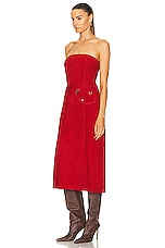 Saks Potts Ira Dress in Red, view 3, click to view large image.