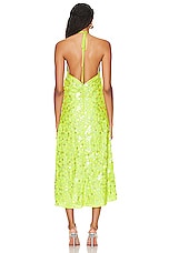 Saks Potts Dax Dress in Neon Green Sequin, view 3, click to view large image.