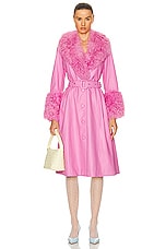 Saks Potts Foxy Shearling Coat in Fuchsia Pink, view 1, click to view large image.