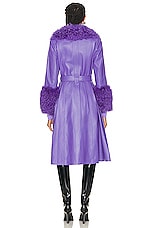 Saks Potts Foxy Shearling Coat in Purple, view 3, click to view large image.
