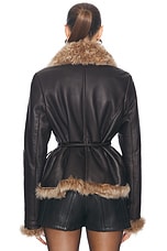 Saks Potts Moss Jacket in Brown & Light Brown, view 4, click to view large image.