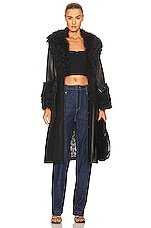 Saks Potts Foxy Shearling Coat in Black, view 1, click to view large image.