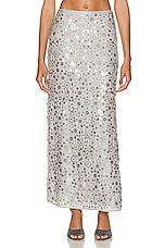 Saks Potts Lynn Skirt in Grey Sequin, view 1, click to view large image.