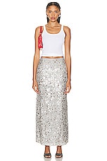 Saks Potts Lynn Skirt in Grey Sequin, view 4, click to view large image.