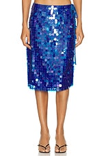 Saks Potts Marna Skirt in Deep Blue Sequin, view 2, click to view large image.