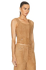 Saks Potts Syra Top in Tan, view 2, click to view large image.