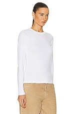 Saks Potts Eloise Long Sleeve T Shirt in White, view 2, click to view large image.