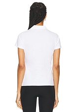 Saks Potts Venus Polo Shirt in White, view 3, click to view large image.