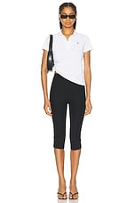 Saks Potts Venus Polo Shirt in White, view 4, click to view large image.
