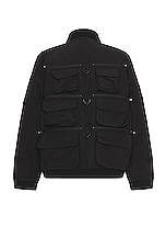 South2 West8 Multi-pocket Zipped Down Jacket in Black, view 2, click to view large image.