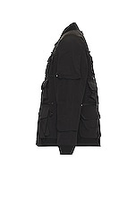 South2 West8 Multi-pocket Zipped Down Jacket in Black, view 3, click to view large image.