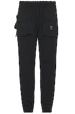 South2 West8 Tenkara Trout Sweat Pant in Black, view 2, click to view large image.