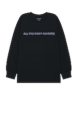 South2 West8 All The Right Reasons Crew Neck Tee in Black, view 1, click to view large image.