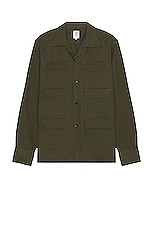 South2 West8 6 Pocket Classic Shirt in Olive, view 1, click to view large image.