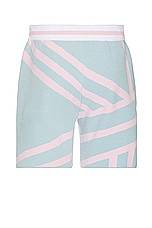 SER.O.YA Zeppelin Short in Jacquard Blue & Pink, view 2, click to view large image.