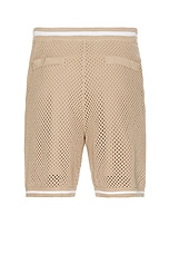 SER.O.YA Logan Short in Beige & White, view 2, click to view large image.