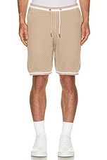 SER.O.YA Logan Short in Beige & White, view 3, click to view large image.