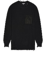 SER.O.YA Devin Sweater in Black, view 1, click to view large image.