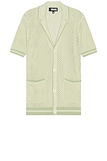 SER.O.YA Michael Crochet Shirt in Mint, view 1, click to view large image.