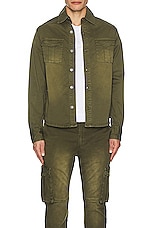 SER.O.YA Cameron Shirt in Vintage Army Green, view 3, click to view large image.