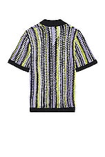 SER.O.YA Arthur Crochet Shirt in Black & Multi, view 2, click to view large image.
