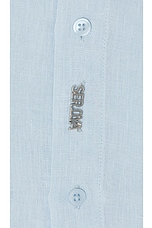 SER.O.YA Jonah Linen Button Down in Light Blue, view 3, click to view large image.