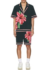 SER.O.YA Malibu Swim Shirt in Hibiscus Print, view 4, click to view large image.