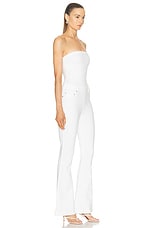 SER.O.YA Jeanette Stretch Denim Jumpsuit in White, view 2, click to view large image.