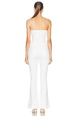 SER.O.YA Jeanette Stretch Denim Jumpsuit in White, view 3, click to view large image.