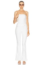 SER.O.YA Jeanette Stretch Denim Jumpsuit in White, view 4, click to view large image.