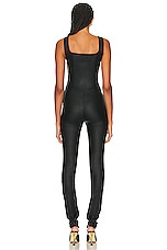 SER.O.YA Viper Catsuit in Coated Black, view 3, click to view large image.