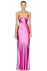SER.O.YA Andie Silk Gown in Rose Bud, view 1, click to view large image.