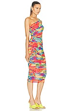 SER.O.YA Imani Midi Dress in Abstract Palm, view 2, click to view large image.