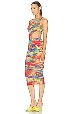 SER.O.YA Imani Midi Dress in Abstract Palm, view 3, click to view large image.