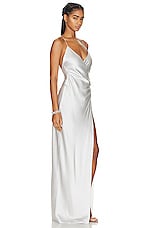 SER.O.YA Amina Dress in Silver, view 2, click to view large image.