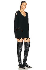 SER.O.YA Rumi Sweater Dress in Black, view 2, click to view large image.