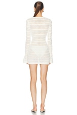 SER.O.YA Nori Crochet Mini Dress in Porcelain, view 3, click to view large image.
