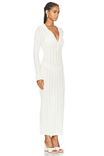 SER.O.YA Azula Rib Knit Maxi Dress in Porcelain, view 2, click to view large image.