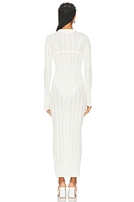 SER.O.YA Azula Rib Knit Maxi Dress in Porcelain, view 3, click to view large image.