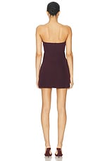 SER.O.YA Poppi Strapless Mini Dress in Merlot, view 3, click to view large image.