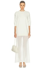 arwen knit dress SEROYA Maxi in Eggshell technique:printed