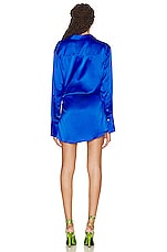 SER.O.YA Shomari Silk Dress in Royal Blue, view 4, click to view large image.