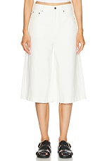 SER.O.YA Valli Mid Rise Bermuda Short in White, view 1, click to view large image.