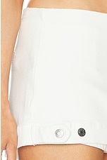 SER.O.YA Alix Stretch Denim Skort in White, view 6, click to view large image.