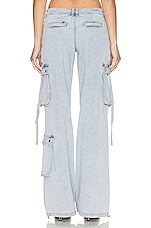 SER.O.YA Samira Low Rise Cargo Pant in Skylight, view 4, click to view large image.