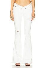 SER.O.YA Olivia Mid-rise Pant in White, view 1, click to view large image.