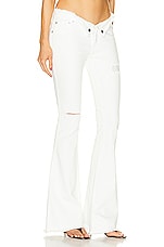 SER.O.YA Olivia Mid-rise Pant in White, view 2, click to view large image.