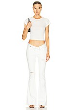 SER.O.YA Olivia Mid-rise Pant in White, view 4, click to view large image.